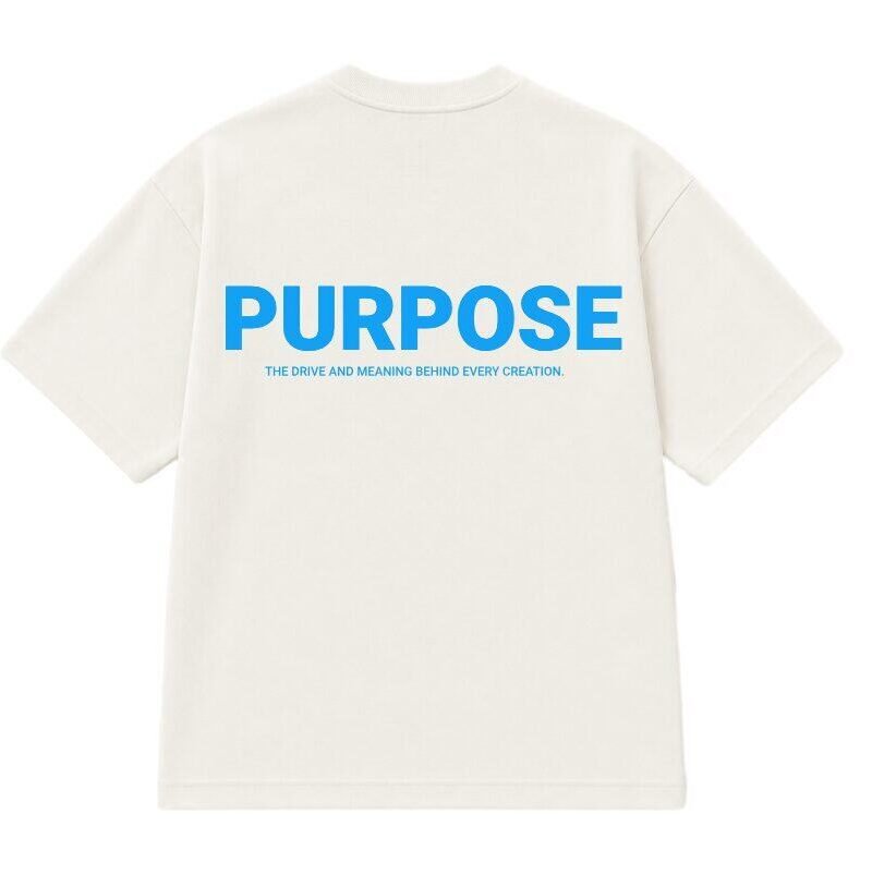 Essentials Tee — White / Blue