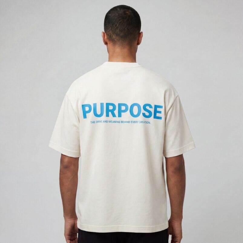 Essentials Tee — White / Blue — 2