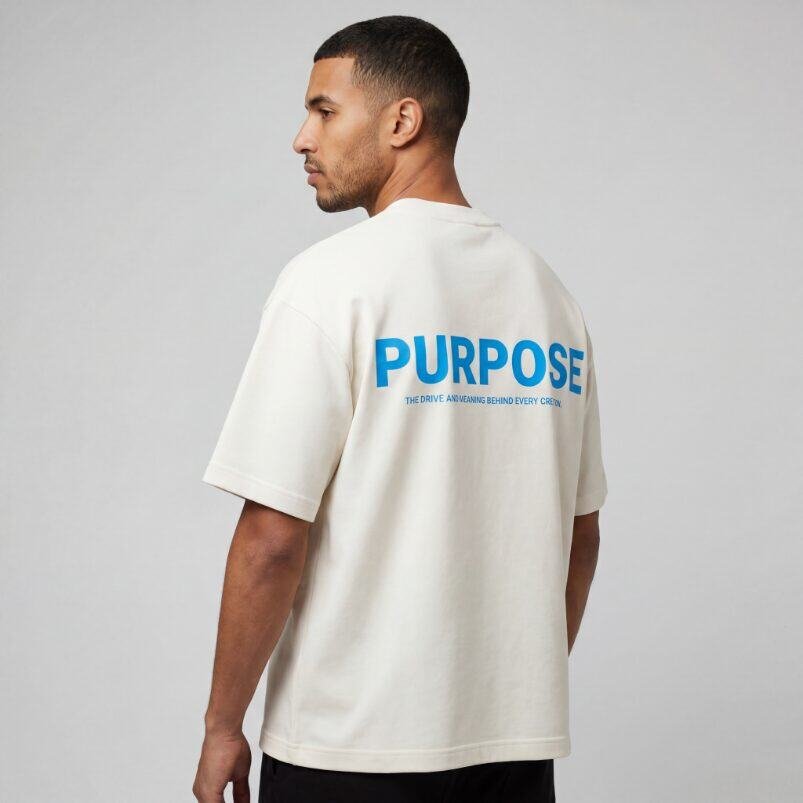 Essentials Tee — White / Blue — 3