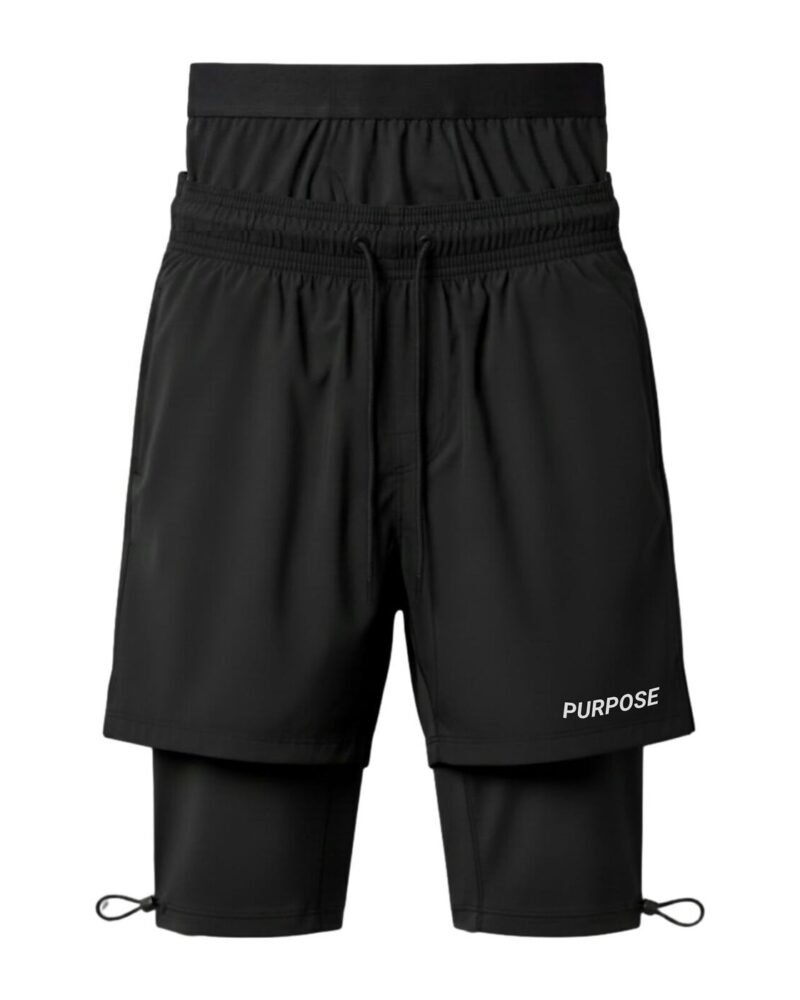 3-in-1 Halal Gym & Swim Shorts with Built-In Tights