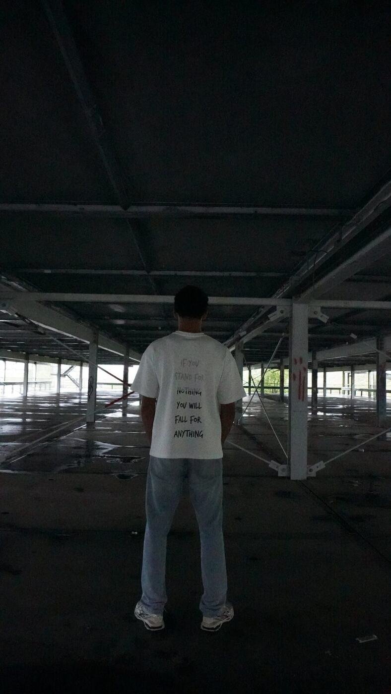 If You Stand for Nothing Oversized Tee — White — 5