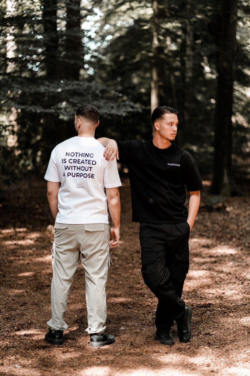 Nothing Is Created Without Purpose Oversized Tee — White — 9