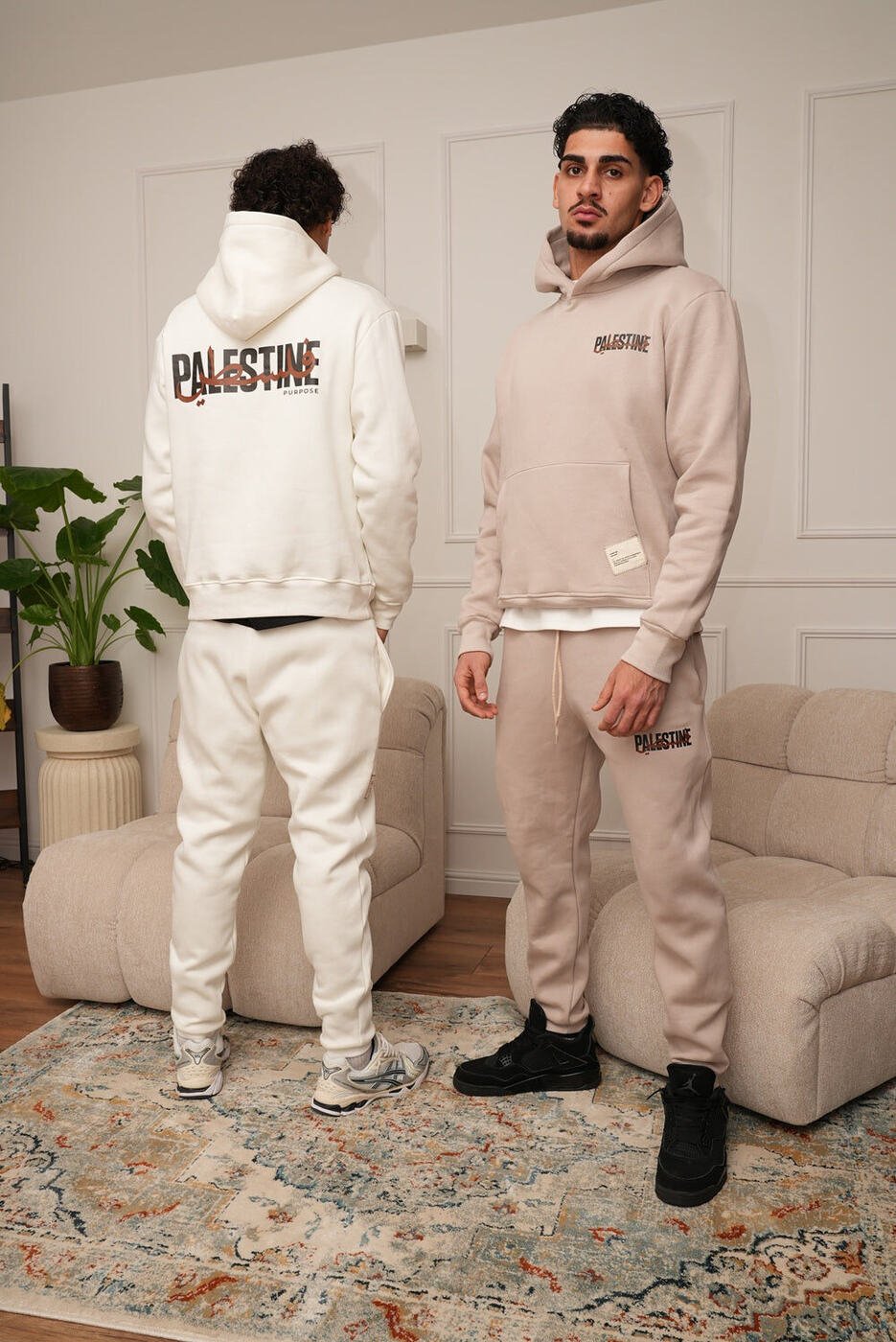 Palestine Sweatpants — White — 2