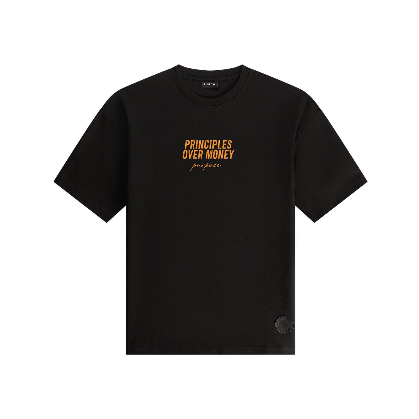 Principles Over Money Oversized Tee — Black — 3