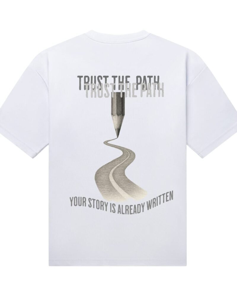 Trust the Path Oversized Tee — White