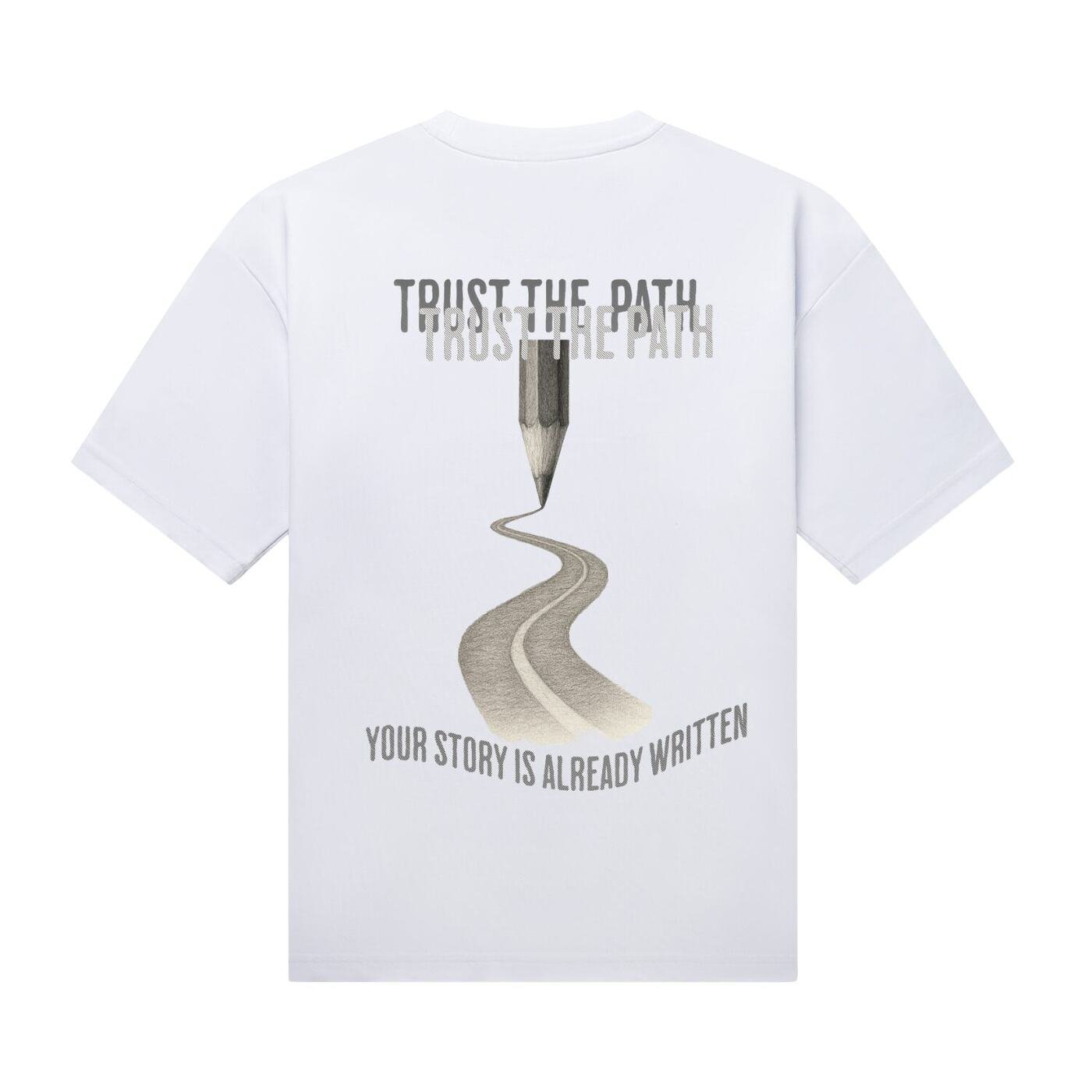Trust the Path Oversized Tee — White